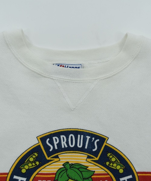 HANES（ヘインズ）の「【ヴィンテージ古着】90’s Hanes “Sprout's Family Health Month”キャラクター スウェット USA製（スウェット・メンズ・ホワイト・X-LARGE）」の3枚目の写真