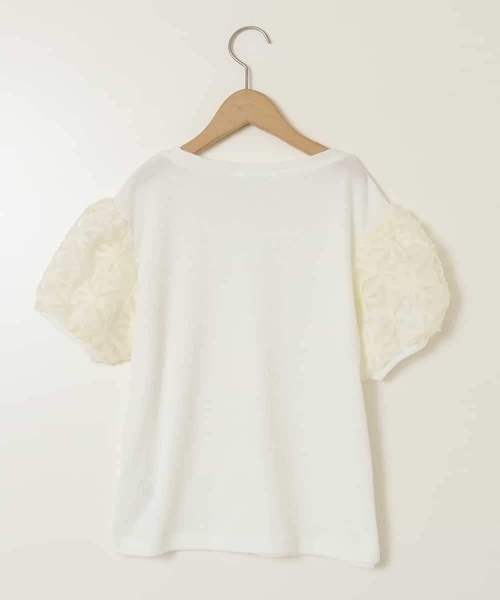 a.v.v（アーヴェヴェ）の「[140-150]フラワーテープテレコカットソー（Tシャツ/カットソー・キッズ・ブラック/ホワイト・150/140）」の11枚目の写真