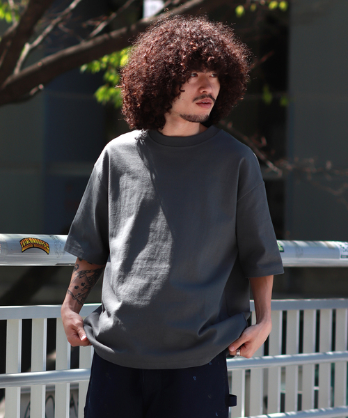 WISM（ウィズム）の「WISM BASIC TEE（Tシャツ/カットソー・メンズ・ホワイト/チャコールグレー・MEDIUM/LARGE）」の8枚目の写真