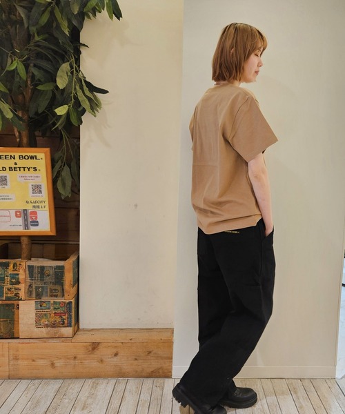 Romon(ロマン)の「Romon Organic Cotton T-shirts(Romon×2)(Tシャツ/カットソー・レディース・カーキ系1/ライトオリーブ/ダークネイビー/ブラック・M/XL/L)」の7枚目の写真