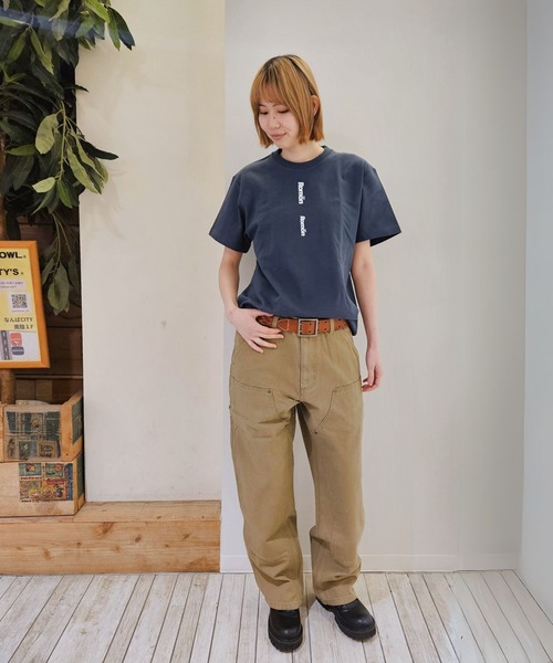 Romon(ロマン)の「Romon Organic Cotton T-shirts(Romon×2)(Tシャツ/カットソー・レディース・カーキ系1/ライトオリーブ/ダークネイビー/ブラック・M/XL/L)」の9枚目の写真