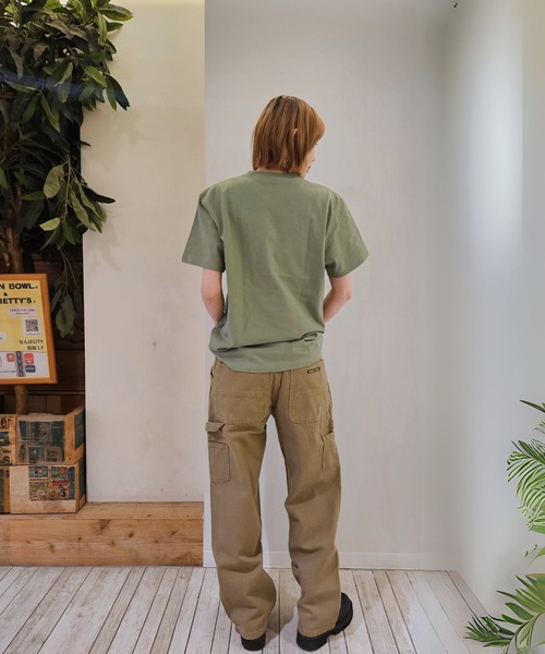 Romon(ロマン)の「Romon Organic Cotton T-shirts(Romon×2)(Tシャツ/カットソー・レディース・カーキ系1/ライトオリーブ/ダークネイビー/ブラック・M/XL/L)」の13枚目の写真