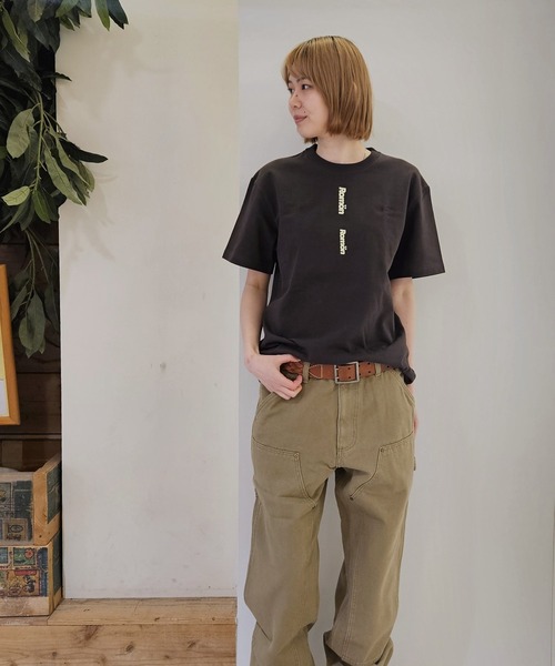 Romon(ロマン)の「Romon Organic Cotton T-shirts(Romon×2)(Tシャツ/カットソー・レディース・カーキ系1/ライトオリーブ/ダークネイビー/ブラック・M/XL/L)」の14枚目の写真