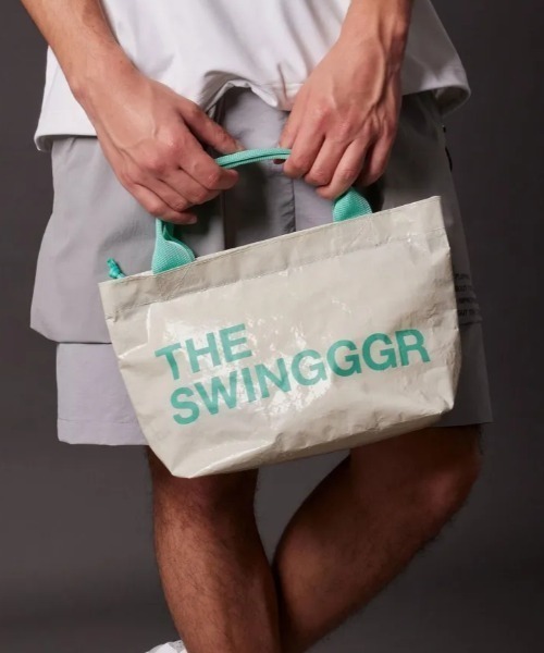 SWINGGGR(スウィンガー)の「THE SWINGGGR/ザ スウィンガー/MINI TOTE(トートバッグ・メンズ・ブラック/ホワイト・F)」の1枚目の写真