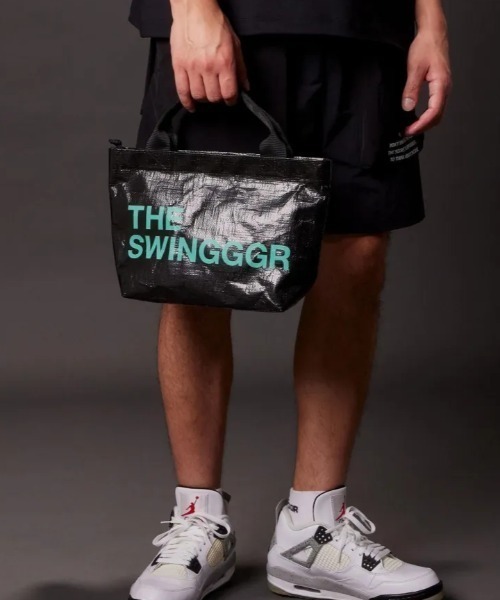 SWINGGGR(スウィンガー)の「THE SWINGGGR/ザ スウィンガー/MINI TOTE(トートバッグ・メンズ・ブラック/ホワイト・F)」の2枚目の写真