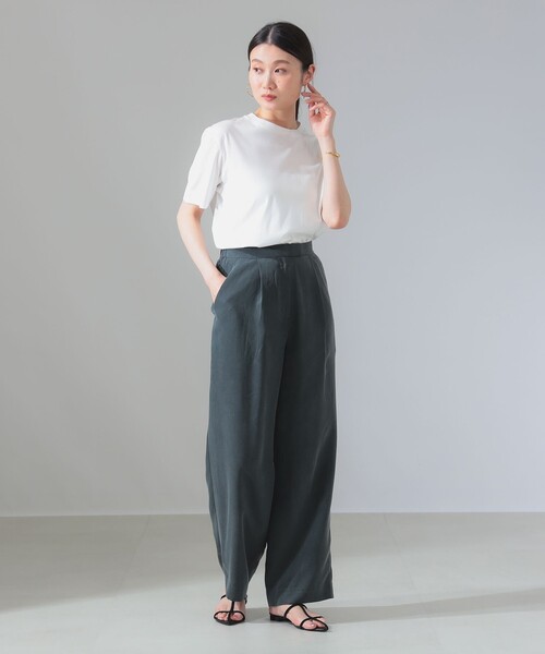 Demi-Luxe BEAMS(デミルクス ビームス)の「1タック フィブリル パンツ(その他パンツ・レディース・チャコールグレー/ブラウン系その他3・36/38)」の3枚目の写真