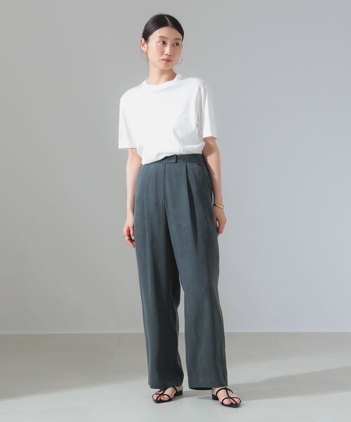 Demi-Luxe BEAMS(デミルクス ビームス)の「1タック フィブリル パンツ(その他パンツ・レディース・チャコールグレー/ブラウン系その他3・36/38)」の4枚目の写真