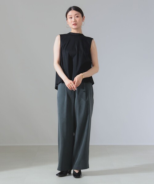 Demi-Luxe BEAMS(デミルクス ビームス)の「1タック フィブリル パンツ(その他パンツ・レディース・チャコールグレー/ブラウン系その他3・36/38)」の8枚目の写真