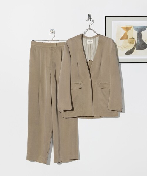 Demi-Luxe BEAMS(デミルクス ビームス)の「1タック フィブリル パンツ(その他パンツ・レディース・チャコールグレー/ブラウン系その他3・36/38)」の10枚目の写真