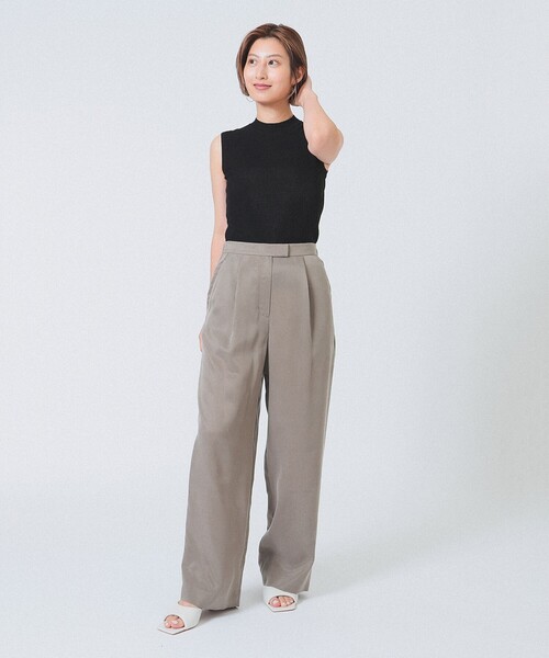 Demi-Luxe BEAMS(デミルクス ビームス)の「1タック フィブリル パンツ(その他パンツ・レディース・チャコールグレー/ブラウン系その他3・36/38)」の11枚目の写真