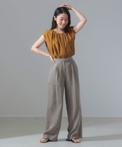 Demi-Luxe BEAMS(デミルクス ビームス)の「1タック フィブリル パンツ(その他パンツ・レディース・チャコールグレー/ブラウン系その他3・36/38)」の13枚目の写真