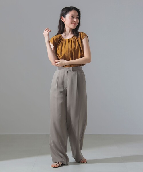 Demi-Luxe BEAMS(デミルクス ビームス)の「1タック フィブリル パンツ(その他パンツ・レディース・チャコールグレー/ブラウン系その他3・36/38)」の14枚目の写真
