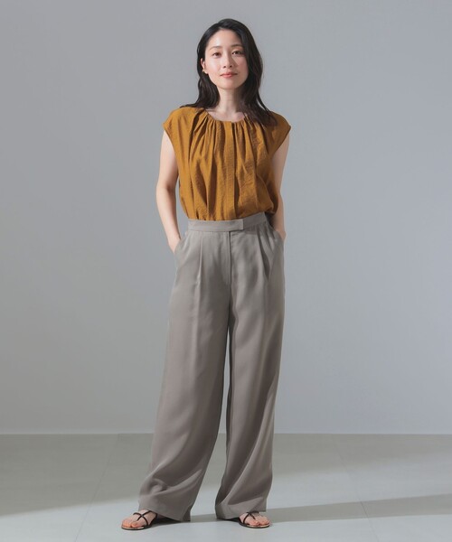 Demi-Luxe BEAMS(デミルクス ビームス)の「1タック フィブリル パンツ(その他パンツ・レディース・チャコールグレー/ブラウン系その他3・36/38)」の15枚目の写真