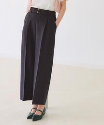 grove | 【夏に嬉しい機能付き】リネンライクベルトワイドパンツ(その他パンツ)