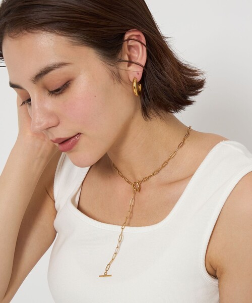 green label relaxing（グリーンレーベルリラクシング）の「ステンレス チェーントグル ネックレス（ネックレス・レディース・ゴールド/シルバー・FREE）」の2枚目の写真