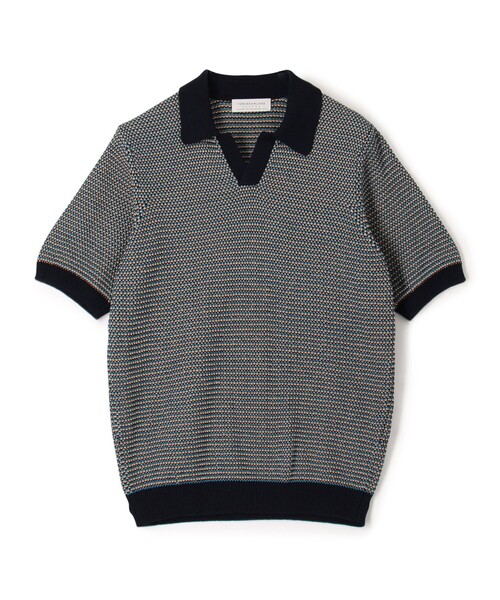 TOMORROWLAND (トゥモローランド)の「TOMORROWLAND Tricot マーセライズコットン ハーフスリーブ プルオーバーニット(ニット/セーター・メンズ・ダークブラウン/ネイビー/ブラック系その他・L/S/M)」の1枚目の写真