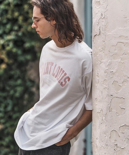 CAMBIO(カンビオ)の「mt9727- プリントTビッグ_Saint Louis Tシャツ(Tシャツ/カットソー・メンズ・ホワイト/ブラック/グレー・S/M/L/XL)」の11枚目の写真