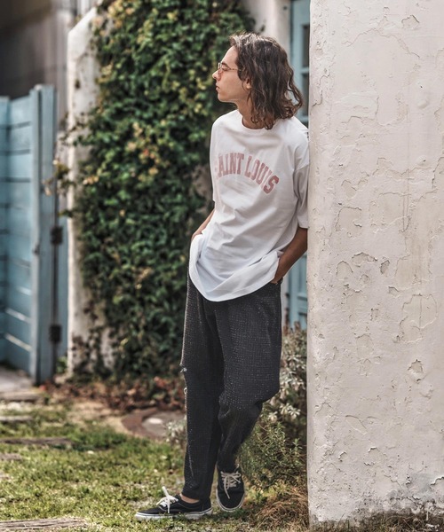 CAMBIO(カンビオ)の「mt9727- プリントTビッグ_Saint Louis Tシャツ(Tシャツ/カットソー・メンズ・ホワイト/ブラック/グレー・S/M/L/XL)」の13枚目の写真