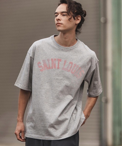 CAMBIO(カンビオ)の「mt9727- プリントTビッグ_Saint Louis Tシャツ(Tシャツ/カットソー・メンズ・ホワイト/ブラック/グレー・S/M/L/XL)」の16枚目の写真