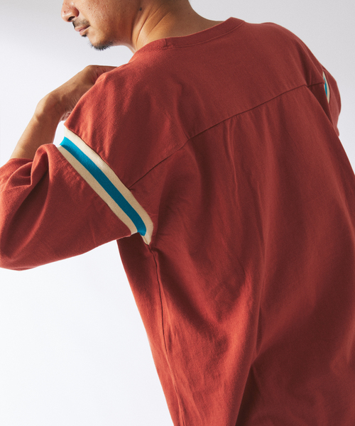 JOURNAL STANDARD relume（ジャーナルスタンダード　レリューム）の「MASON / メイソン 別注 フットボールTシャツ（Tシャツ/カットソー・メンズ・チョコ/ホワイト/ブラックミックス・MEDIUM/LARGE）」の15枚目の写真