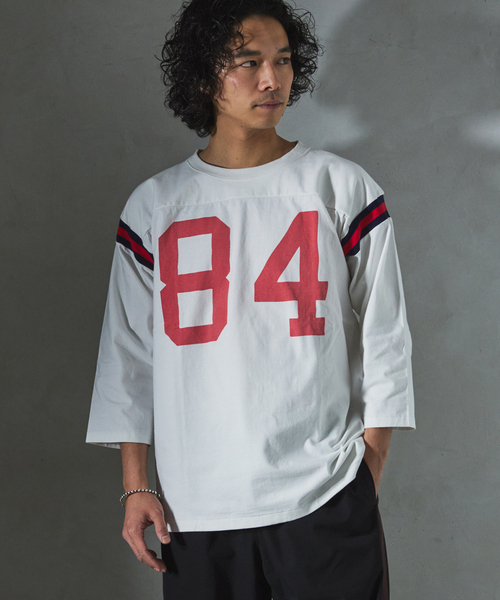JOURNAL STANDARD relume（ジャーナルスタンダード　レリューム）の「MASON / メイソン 別注 フットボールTシャツ（Tシャツ/カットソー・メンズ・チョコ/ホワイト/ブラックミックス・MEDIUM/LARGE）」の19枚目の写真