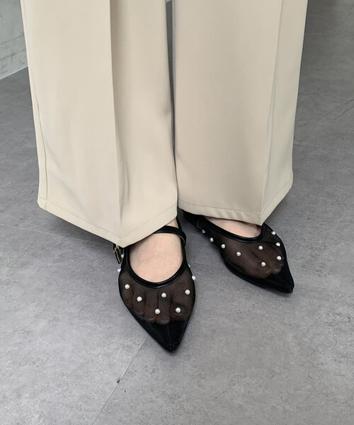 Thevon（ゼボン）の「シアーパールパンプス（サンダル・レディース・アイボリー/ブラック・M/L）」の11枚目の写真