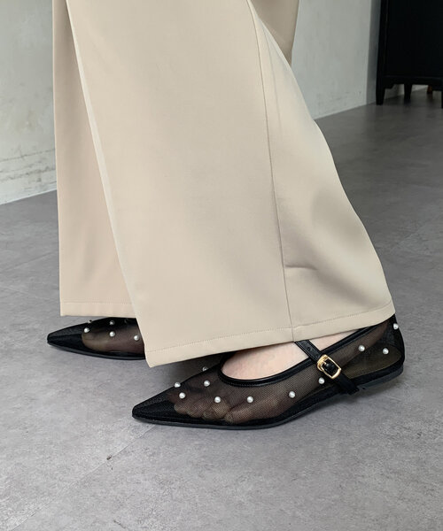 Thevon（ゼボン）の「シアーパールパンプス（サンダル・レディース・アイボリー/ブラック・M/L）」の12枚目の写真