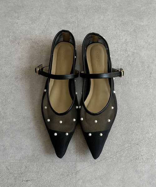 Thevon（ゼボン）の「シアーパールパンプス（サンダル・レディース・アイボリー/ブラック・M/L）」の14枚目の写真