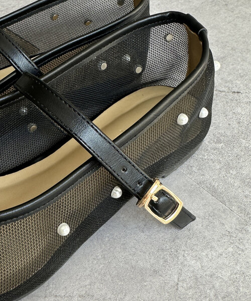 Thevon（ゼボン）の「シアーパールパンプス（サンダル・レディース・アイボリー/ブラック・M/L）」の15枚目の写真