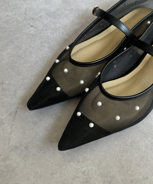 Thevon（ゼボン）の「シアーパールパンプス（サンダル・レディース・アイボリー/ブラック・M/L）」の16枚目の写真