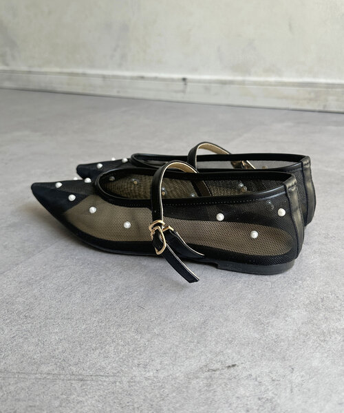 Thevon（ゼボン）の「シアーパールパンプス（サンダル・レディース・アイボリー/ブラック・M/L）」の18枚目の写真