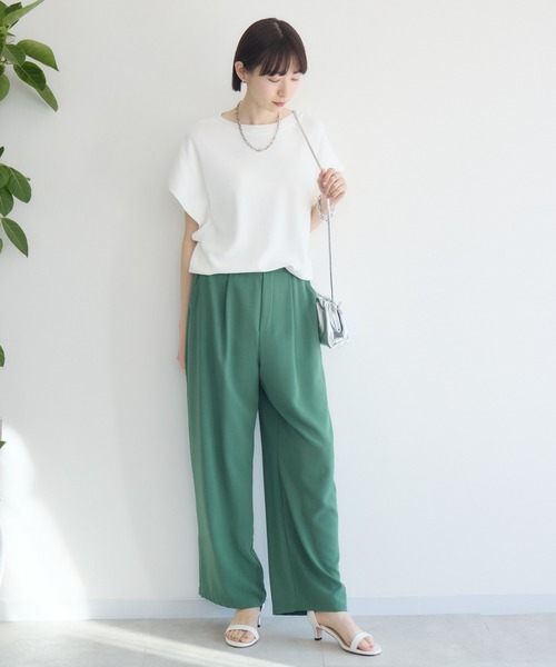 Paradise Picnic（パラダイスピクニック）の「cloche クールストレッチイージーパンツ（その他パンツ・レディース・ブラック/ベージュ/グリーン/オレンジ/チャコールグレー・FREE）」の7枚目の写真