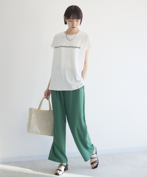 Paradise Picnic（パラダイスピクニック）の「cloche クールストレッチイージーパンツ（その他パンツ・レディース・ブラック/ベージュ/グリーン/オレンジ/チャコールグレー・FREE）」の8枚目の写真