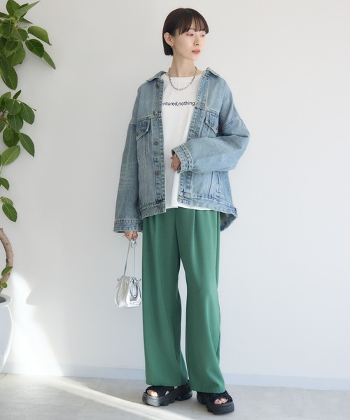 Paradise Picnic（パラダイスピクニック）の「cloche クールストレッチイージーパンツ（その他パンツ・レディース・ブラック/ベージュ/グリーン/オレンジ/チャコールグレー・FREE）」の6枚目の写真