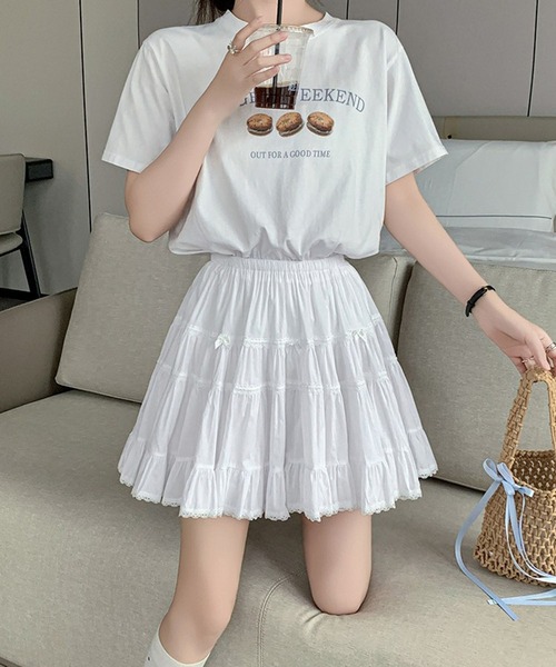 leune(ルネ)の「メニーミニリボンティアードスカート(スカート・レディース・ブラック/ホワイト・FREE)」の17枚目の写真