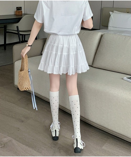 leune(ルネ)の「メニーミニリボンティアードスカート(スカート・レディース・ブラック/ホワイト・FREE)」の19枚目の写真