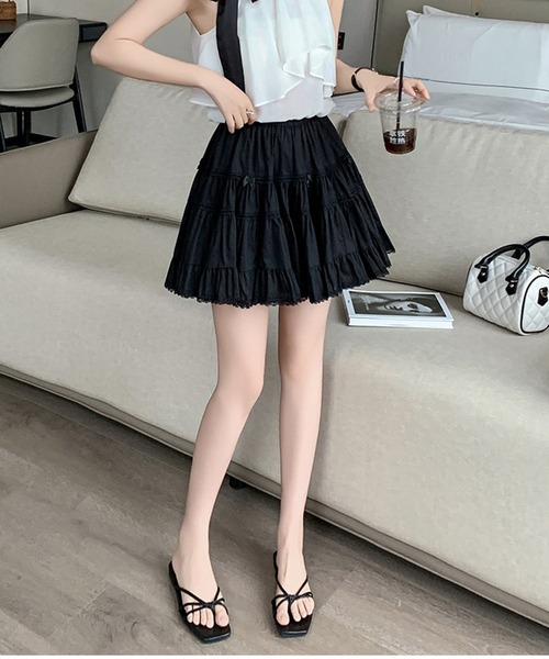 leune(ルネ)の「メニーミニリボンティアードスカート(スカート・レディース・ブラック/ホワイト・FREE)」の16枚目の写真