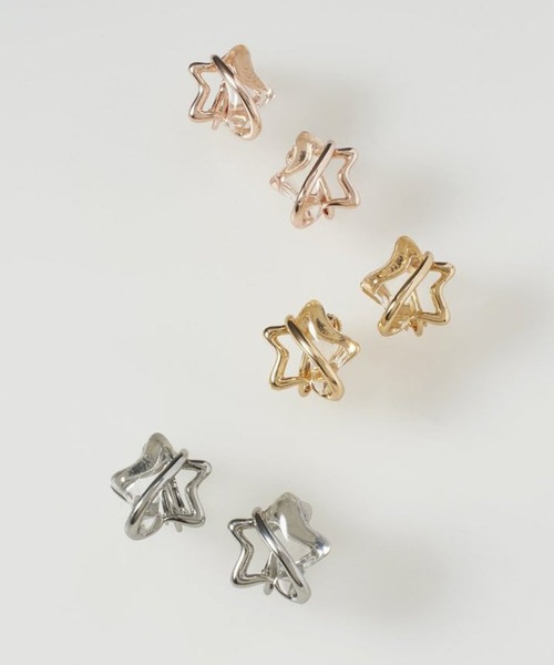 GOLDY(ゴールディ)の「【GOLDY】クリア × メタル ミニマム スター イヤリング 2250106(イヤリング・レディース・シルバー/ゴールド/ピンク・FREE)」の4枚目の写真