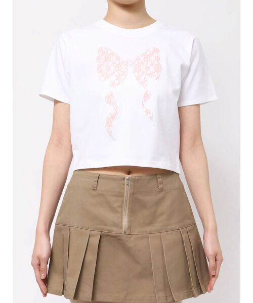 CALNAMUR（カルナムール）の「RIBBON ASSORT TEE/リボンアソートTシャツ（Tシャツ/カットソー・レディース・その他2/オフホワイト/ブラック/アイボリー・FREE）」の12枚目の写真