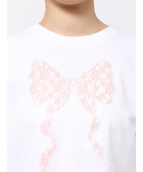 CALNAMUR（カルナムール）の「RIBBON ASSORT TEE/リボンアソートTシャツ（Tシャツ/カットソー・レディース・その他2/オフホワイト/ブラック/アイボリー・FREE）」の15枚目の写真