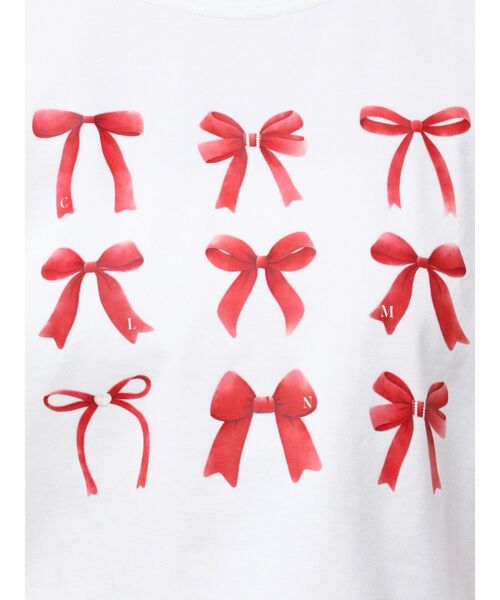 CALNAMUR（カルナムール）の「RIBBON ASSORT TEE/リボンアソートTシャツ（Tシャツ/カットソー・レディース・その他2/オフホワイト/ブラック/アイボリー・FREE）」の21枚目の写真