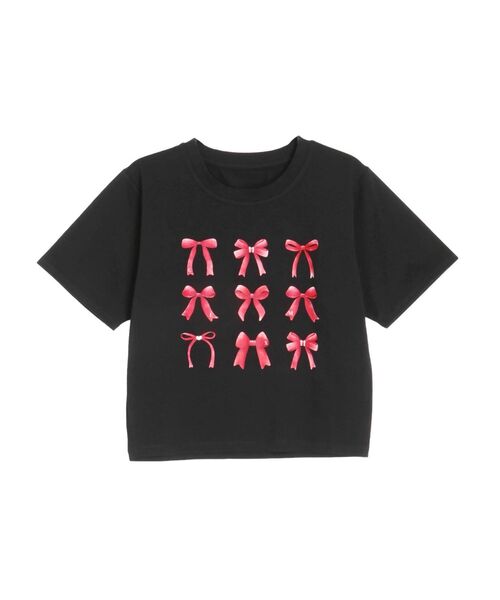 CALNAMUR（カルナムール）の「RIBBON ASSORT TEE/リボンアソートTシャツ（Tシャツ/カットソー・レディース・その他2/オフホワイト/ブラック/アイボリー・FREE）」の4枚目の写真