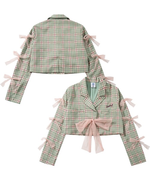 ◆カラーチェックにリボンが可愛い◆【CHANEL】ジャケット チェック柄シアージャケット – m_r tokyo