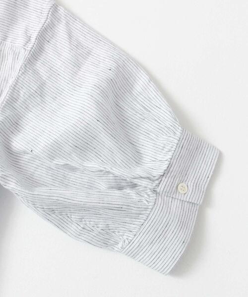 FORK&SPOON（フォークアンドスプーン）の「FORK&SPOON　コットンリネンギャザースリーブシャツ（シャツ/ブラウス・レディース・ストライプ/チャコールグレー/ブラック系その他/ナチュラル・1）」の14枚目の写真