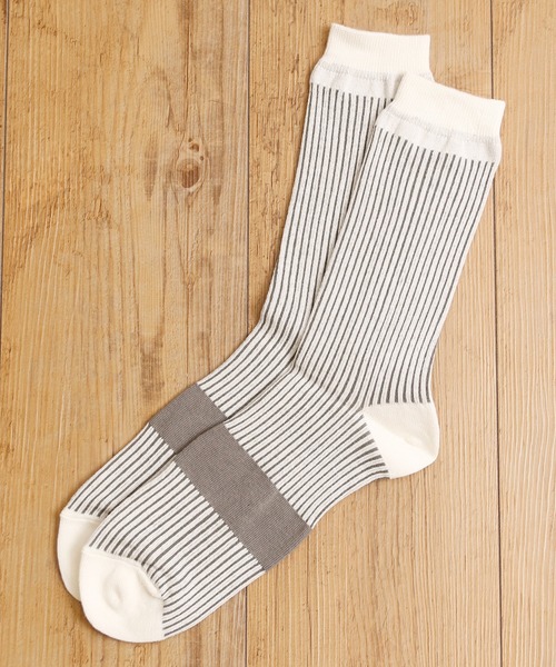 MR.EVERYDAY`S(ミスターエブリデイズ)の「MR.EVERYDAY'S SOCKS(WEDENSDAY) 靴下 ラインソックス MR-E054-100(ソックス/靴下・メンズ・ブラック/グレー/ネイビー・FREE)」の3枚目の写真