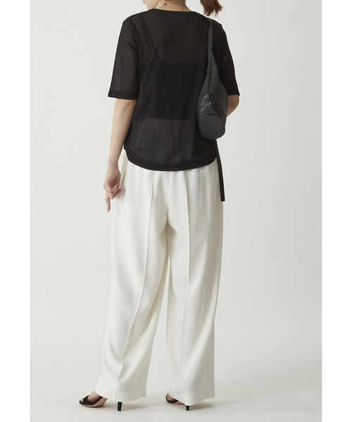 1er Arrondissement(プルミエアロンディスモン)の「シアーTシャツ(Tシャツ/カットソー・レディース・オフホワイト/ブラック系その他3・FREE)」の21枚目の写真
