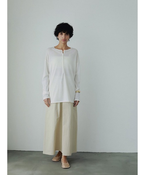 DT MaxMara ★ コットンツイル フレアスカート MOIRA ベージュ 000000000681_VMZFnmD.jpg