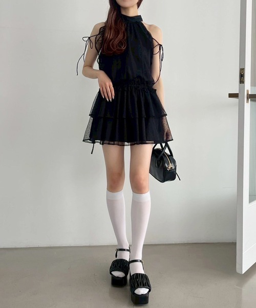 one after another NICE CLAUP(ワンアフターアナザーナイスクラップ)の「ギャザーキルティングサンダル(サンダル・レディース・アイボリー/ブラック・S/M/L)」の14枚目の写真