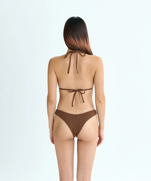 ROXY（ロキシー）の「LAGOS TIKI TRI CEEKY /ロキシー三角ブラハイレグビキニ（水着）（水着・レディース・ブラウン/グリーン・SMALL/MEDIUM/LARGE）」の4枚目の写真