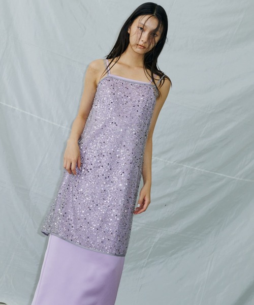 サテンミニマルドレス / satin minimal dress（ドレス